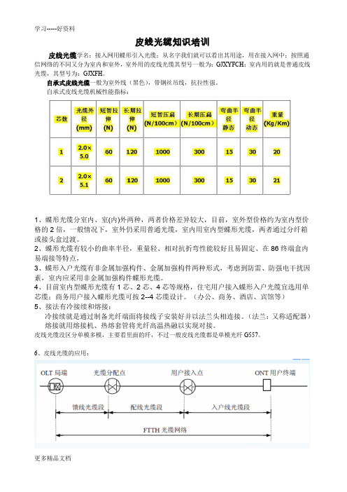 皮线光缆知识培训汇编