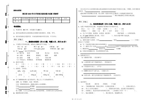 湖北省2019年小升初语文综合练习试题 附解析