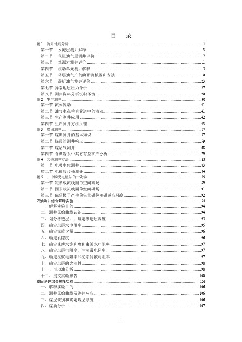 地球物理测井与井中物探