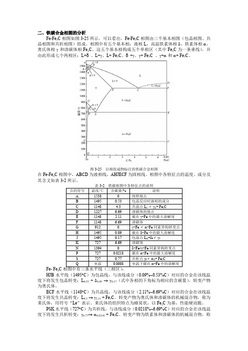 (完整word版)铁碳相图分析