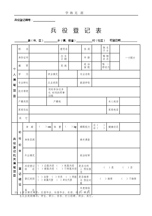 兵役登记表 Microsoft Word 文档.pptx