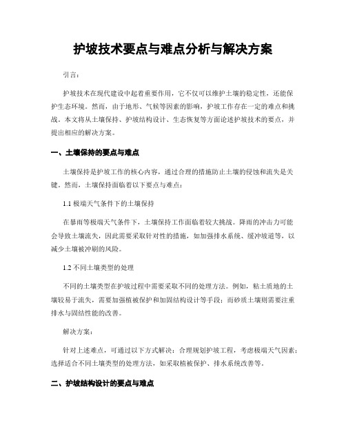 护坡技术要点与难点分析与解决方案