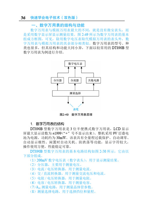 数字万用表的结构与功能_快速学会电子技术（双色版）_[共6页]