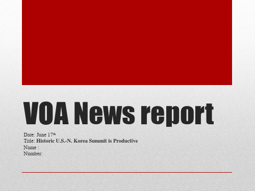 VOA News report新闻听力及试题