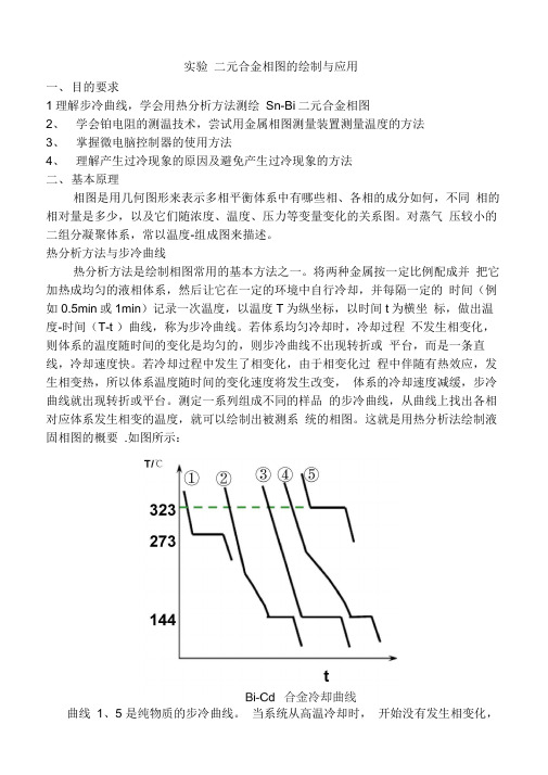 二元合金相图的绘制与应用