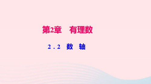 七年级数学上册第2章有理数2.2数轴作业课件新版华东师大版