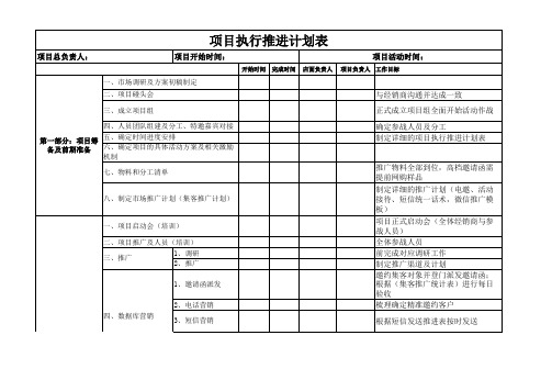 3.执行推进表