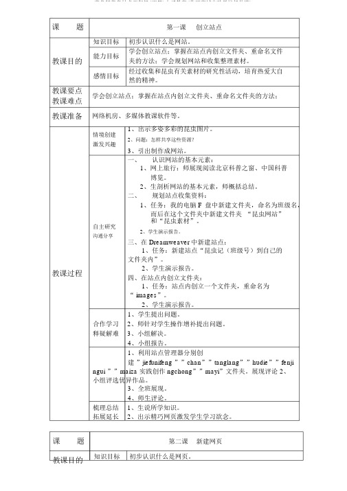 青岛版信息技术五年级(下册)电子教案(临沂商城实验学校杨传清)