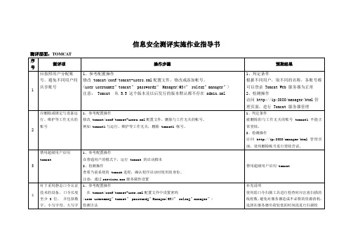 信息安全等级保护测评作业指导书(Tomcat)