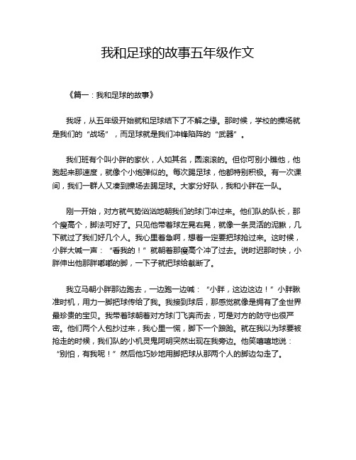 我和足球的故事五年级作文