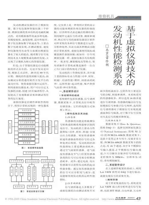 基于虚拟仪器技术的发动机性能检测系统