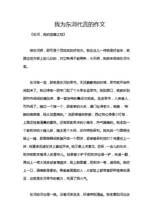 我为东河代言的作文_76551