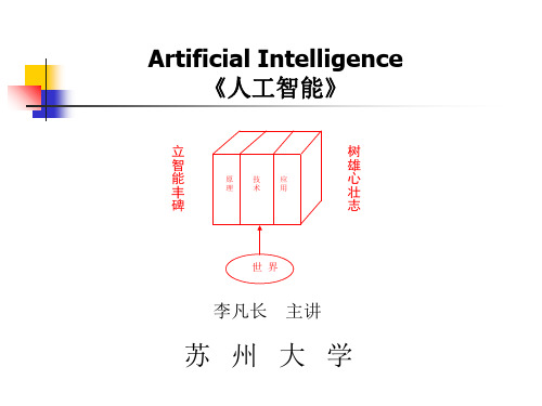 Artificial Intelligence   第一章  人工智能的基本概念(导论) 《人工智能》课件