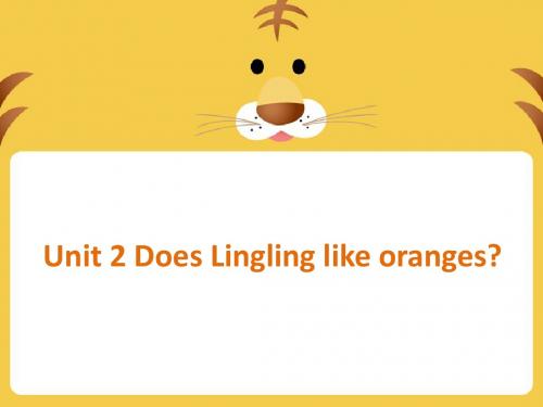 三年级下册英语课件-Unit 2 Does Lingling like oranges外研社(三起) (共18张PPT)