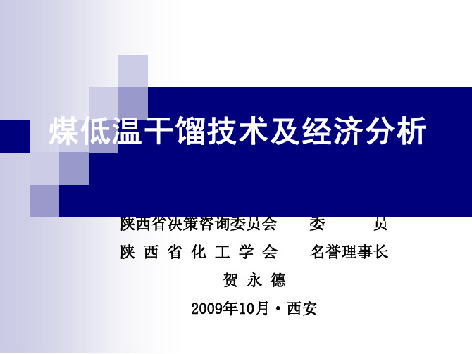 煤低温干馏技术及经济分析.pdf