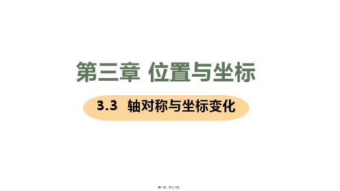 新北师大版八年级上册初中数学 3 轴对称与坐标变化 教学课件