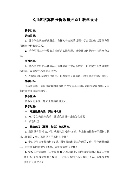 《用树状算图分析数量关系》设计