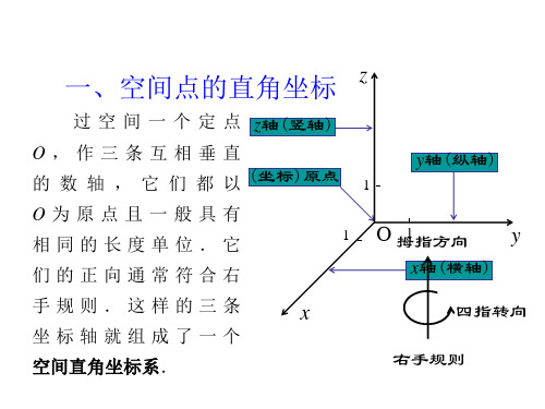 空间中两点的距离公式