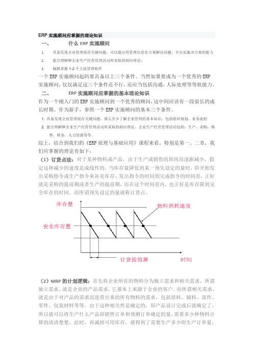 ERP实施顾问应掌握的理论知识