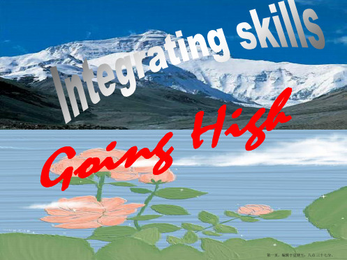 高三英语 Integrating skills课件 人教版