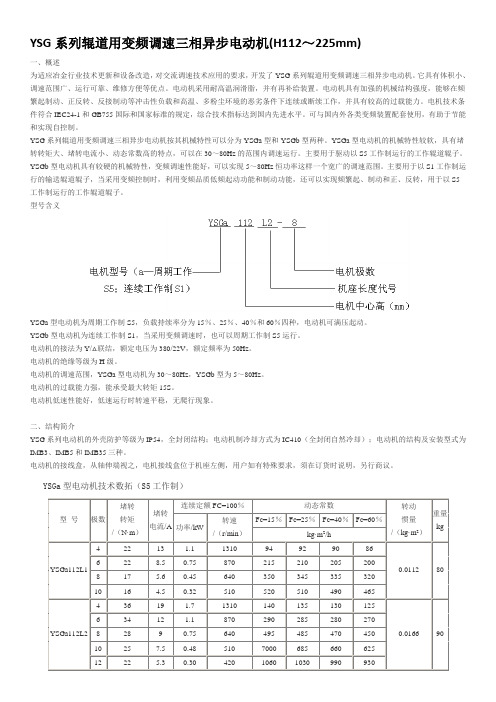 YSG系列辊道用变频调速三相异步电动机