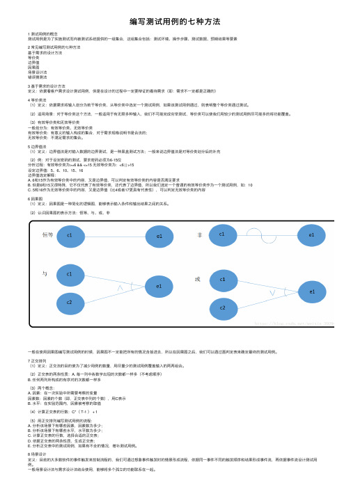 编写测试用例的七种方法