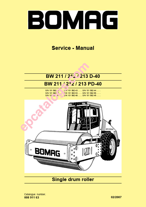 BOMAG BW 211   212   213 D-40 BW 211   212   213 P