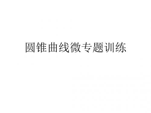 2019届高三数学一轮复习课件:圆锥曲线微专题训练 (共21张PPT)