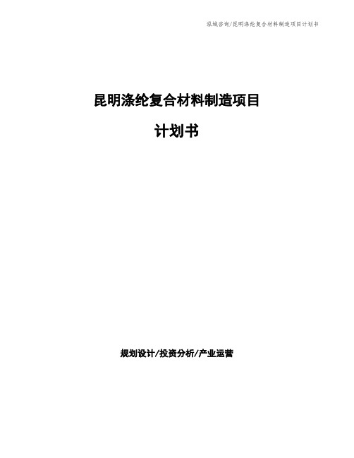 昆明涤纶复合材料制造项目计划书