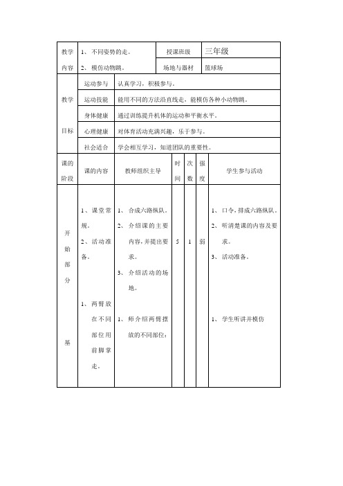 不同姿势的走。