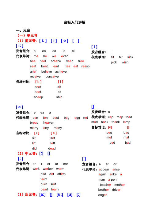 英语音标学习入门