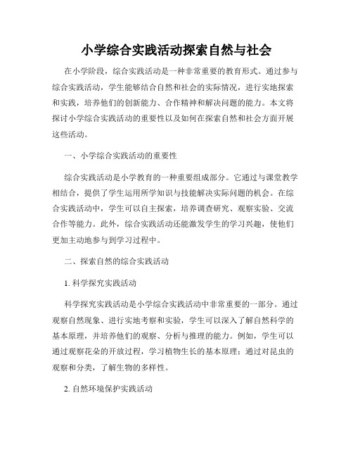 小学综合实践活动探索自然与社会