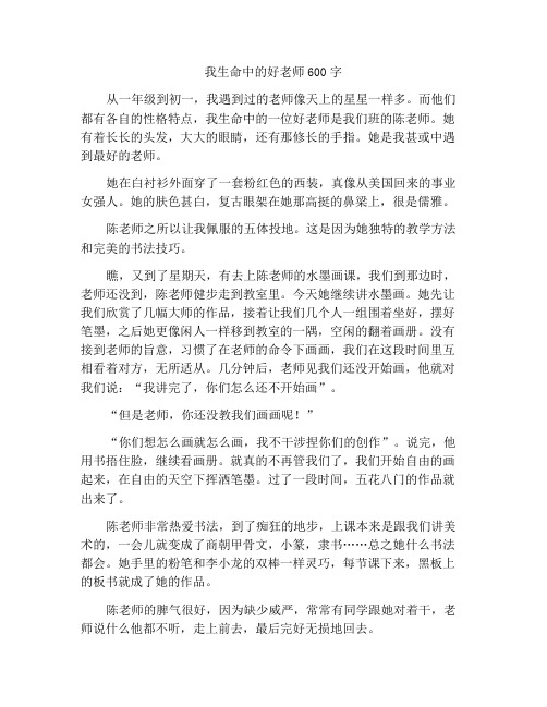 我生命中的一位良师作文600字