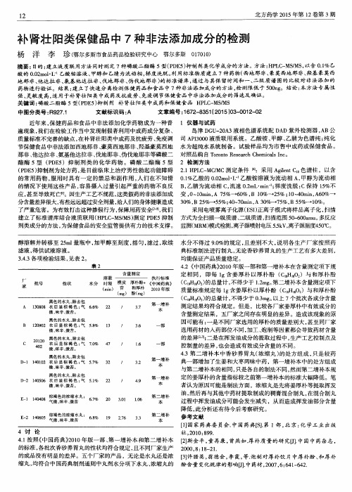 补肾壮阳类保健品中7种非法添加成分的检测