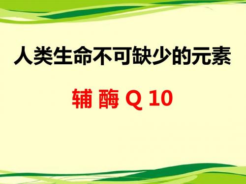 辅酶Q10定稿