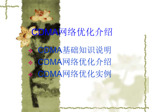 CDMA网络优化介绍