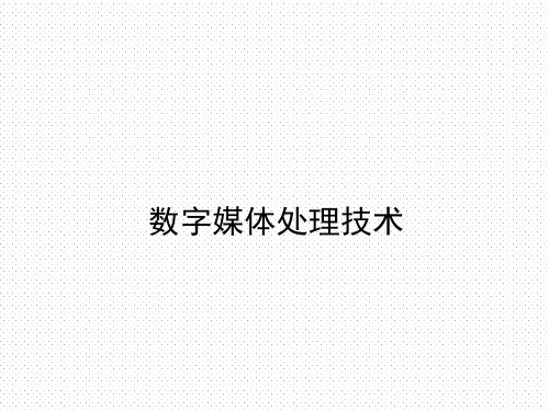 数字媒体技术概述(ppt 63页)