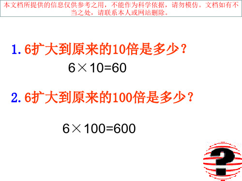 三位数乘两位数积的变化规律专业知识讲座