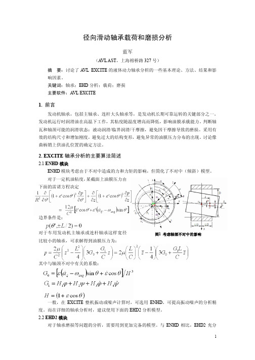 AVL技术资料19_AVL_蓝军_径向滑动轴承载荷和磨损分析