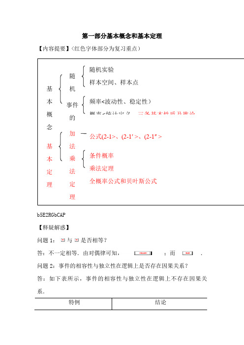 概率论与数理统计C复习提纲