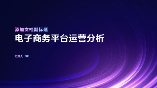 电子商务平台运营分析报告