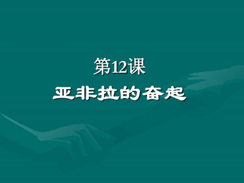 亚非拉的奋起PPT课件1 人教版