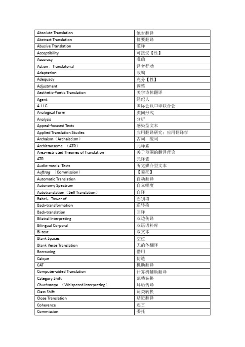 [翻译研究词典]术语翻译,,MTI必备