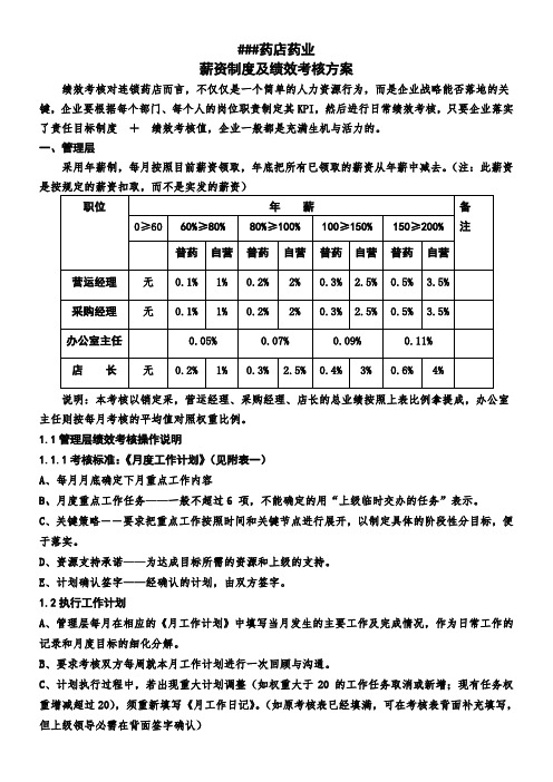 __药业绩效考核方案2