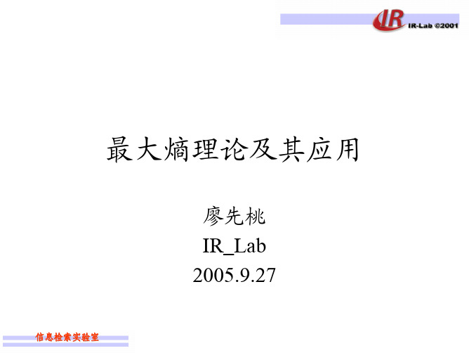 廖先桃.最大熵理论及其应用