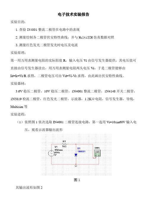 二极管特性测量实验报告