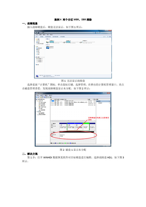 0004 分区表故障 两个分区MBR、DBR清除