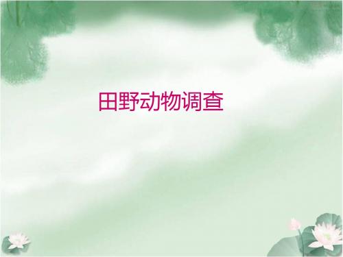 冀教初中生物七上《1.4第1节 田野动物调查》PPT课件 (1)