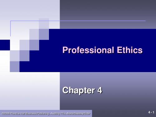 Chapter04 Professional Ethics(审计学-英文版)