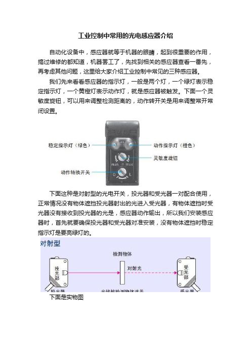 工业控制中常用的光电感应器介绍